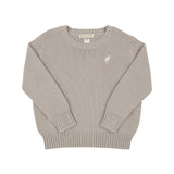 ISAAC'S SWEATER - TUSCALOOSA TAUPE WITH WORTH AVENUE WHITE