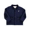 CALDWELL QUILTED COAT NANTUCKET NAVY WITH PALMETTO PEARL STORK