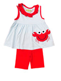 APPLIQUE CRAB SHORT SET