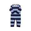 SIR PROPER'S RUGBY ROMPER - NANTUCKET NAVY & PARK CITY PERIWINKLE STRIPE