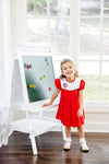 BUNNY PHIPPS FROCK - RICHMOND RED WITH WORTH AVENUE WHITE & RICHMOND RED MINI GINGAM