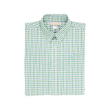 DEAN'S LIST DRESS SHIRT KIAWAH KELLY GREEN & BARRINGTON BLUE CHANDLER CHECK WITH BARRINGTON BLUE STORK