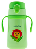 INSULATED ZOO STAINLESS STEEL BOTTLE WITH WEIGHTED STRAW