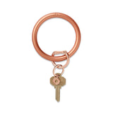 SILICONE BIG O KEY RING - SOLID ROSE GOLD