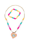 RAINBOW LOVE NECKLACE BRACELET SET