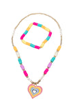 RAINBOW LOVE NECKLACE BRACELET SET