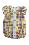 EMBROIDERED PAW PLAID BUBBLE