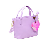 LEATHER TOTE BAG - PURPLE