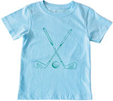 SHORT SLEEVE GOLF LIGHT BLUE TEE SHIRT