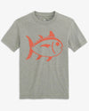 SHORT SLEEVE HEATHER SKIPJACK T- SHIRT