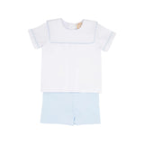 SHEPHERD SHORT SET WORTH AVENUE WHITE WITH BUCKHEAD BLUE