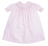 GIRLS RUFFLE SLEEVE BISHOP SMOCKED DRESS