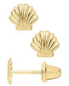 14K GOLD SAFETY EARRINGS GE216