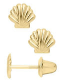 14K GOLD SAFETY EARRINGS GE216