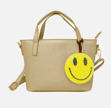 LEATHER TOTE BAG- GOLD