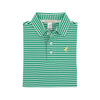 PRIM & PROPER POLO - KIAWAH KELLY GREEN STRIPE