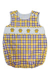 EMBROIDERED PAW LSU PLAID BUBBLE