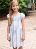 CAROLINE DRESS BLUE STRIPE