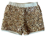 LULU BEBE SEQUIN SHORT-GOLD