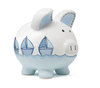 TRIPLE SAILBOAT PIGGY BANK