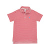 PRIM & PROPER POLO -RICHMOND RED STRIPE WITH BARBADOS BLUE STORK