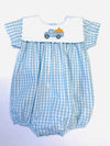 EMBROIDERED SQUARE COLLAR BOY BUBBLE