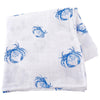 BLUE CRAB BABY MUSLIN SWADDLE BLANKET