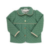 CARLYLE  QUILTED COAT GALLATIN GREEN WITH BRASS BUTTONS