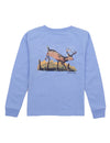 LONG SLEEVE JUMPING BUCK LIGHT BLUE SHIRT