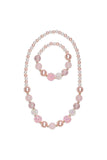 PINKY PEARL NECKLACE AND BRACLET SETS