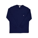 LONG SLEEVE CARTER CREWNECK (MEN'S) - NANTUCKET NAVY WITH MULTICOLOR STORK