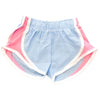 BLUE CHECK SHORTS- PINK ON SIDE