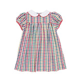 MARY DAL DRESS POTOMAC PLAID WITH WORTH AVENUE WHITE & RICHMOND RED
