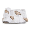 AW SHUCKS! OYSTER BABY MUSLIN SWADDLE BLANKET