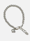 CAMRY BRACELET SILVER BEADS WITH HEARTS