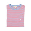 CARTER CREWNECK BEALE STREET BLUE & PARROT CAY CORAL STRIPE WITH WORTH AVENUE WHITE STORK