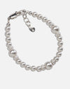 STERLING SILVER BRACELET WITH PEARL AND BEADS