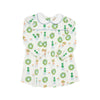 LONG SLEEVE MAERIN FITZ FROCK TOPIARIES & TANGERINES WITH WORTH AVENUE WHITE & BARRINGTON BLUE