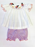 LULU BEBE HALLOWEEN SMOCKED BLOOMER SET