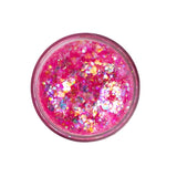 PINK GLOW NEON GLITTER GEL