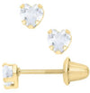 14K HEART CZ EARRINGS GE800