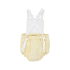 SAYRE SUNSUIT WORTH AVENUE WHITE WITH SEASIDE SUNNY YELLOW SEERSUCKER