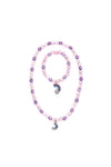 PURPLE RAINBOW NECKLACE & BRACELET SET- PURPLE