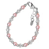 PAYTON BRACELET  PINK PEARLS WITH CRYSTALS