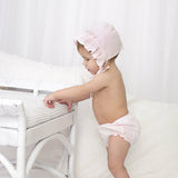 DIAPER COVER- WHITE AND PINK