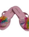 LUCKY POM POM SANDALS - PINK CAMELIA