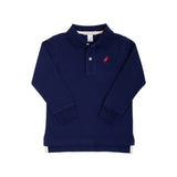 LONG SLEEVE PRIM & PROPER POLO - NANTUCKET NAVY