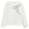 GIRL EMBROIDERED T- SHIRT WITH BOW