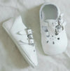 WHITE DOUBLE BUCKLE SHOE