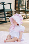 BELLEFAIRE BONNET - PLANTATION PINK WITH WORTH AVENUE WHITE EYELET